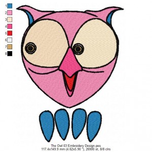 The Owl 03 Embroidery Design